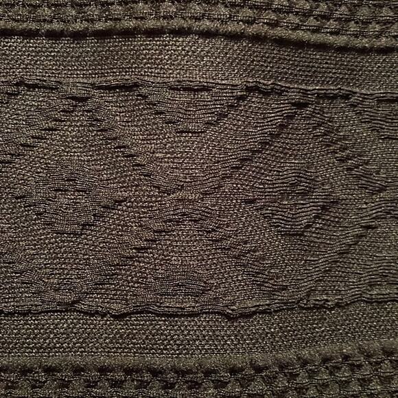 70s Black with White Cuffs & Collar Maxi Dress Medium Tall - Picture 7 of 8